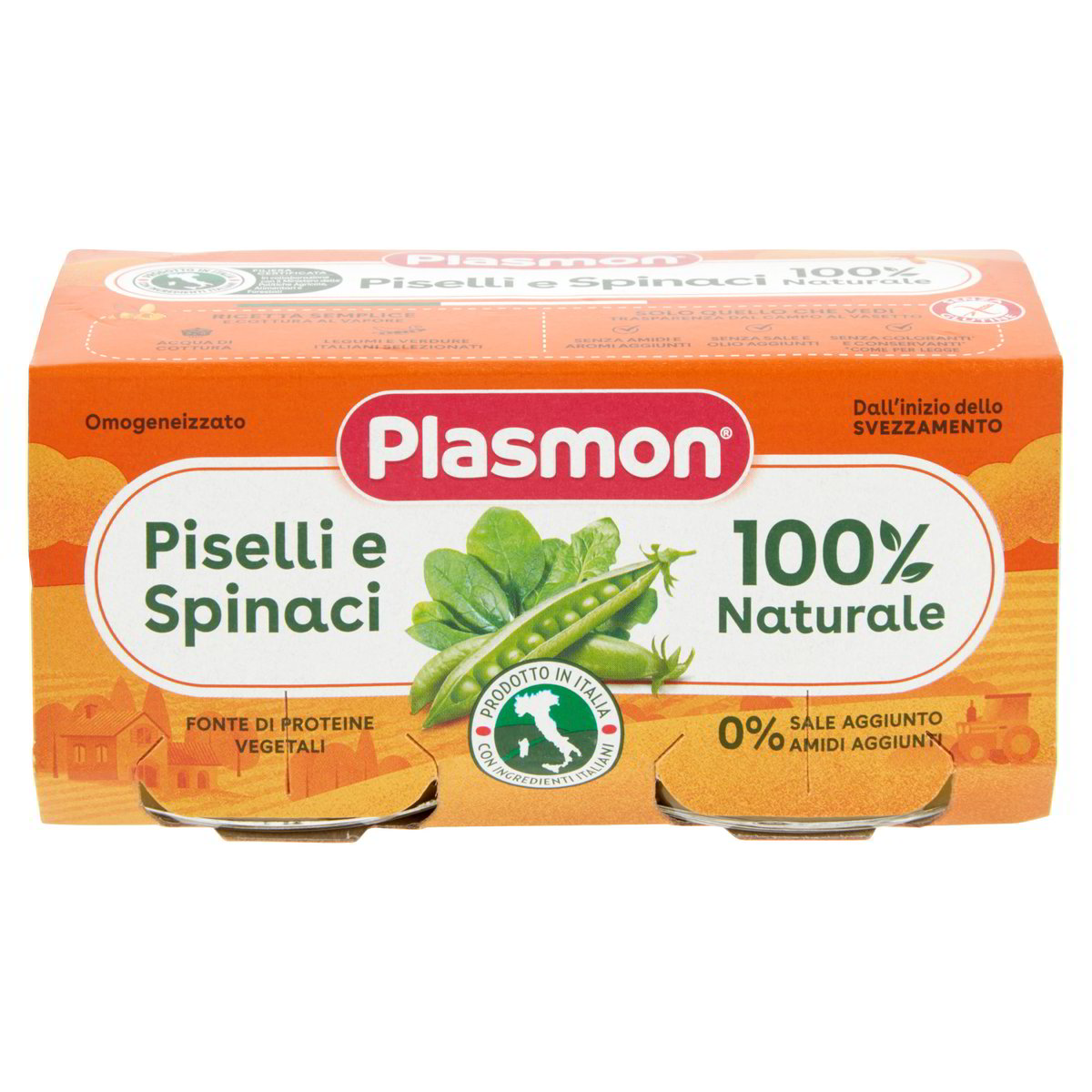 12 x Plasmon Piselli e Spinaci gr. 160