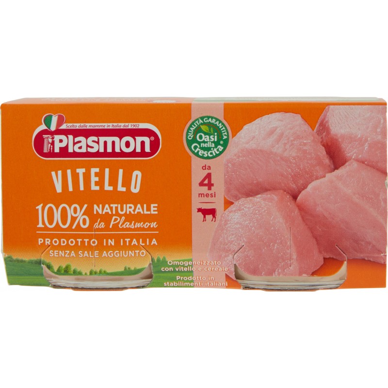 12 x Plasmon Omogeneizzato Carne Vitello Gr 80X2